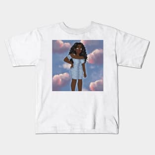 portrait cancer girl clouds anime Kids T-Shirt